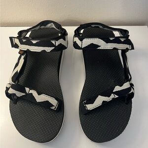Teva Black and White Sandals